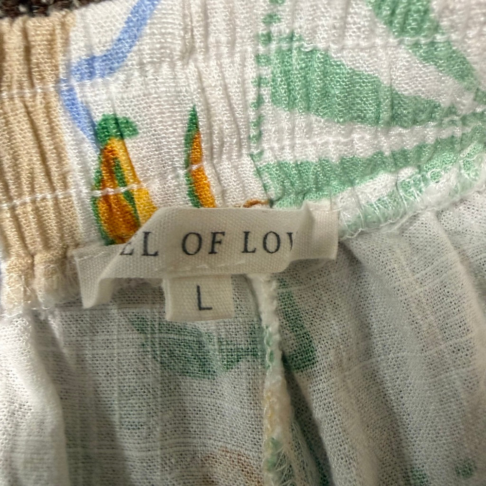 Anthropologie LABEL OF LOVE Wide Leg Linen Swim Cover Up Pants Large - Picture 4 of 9